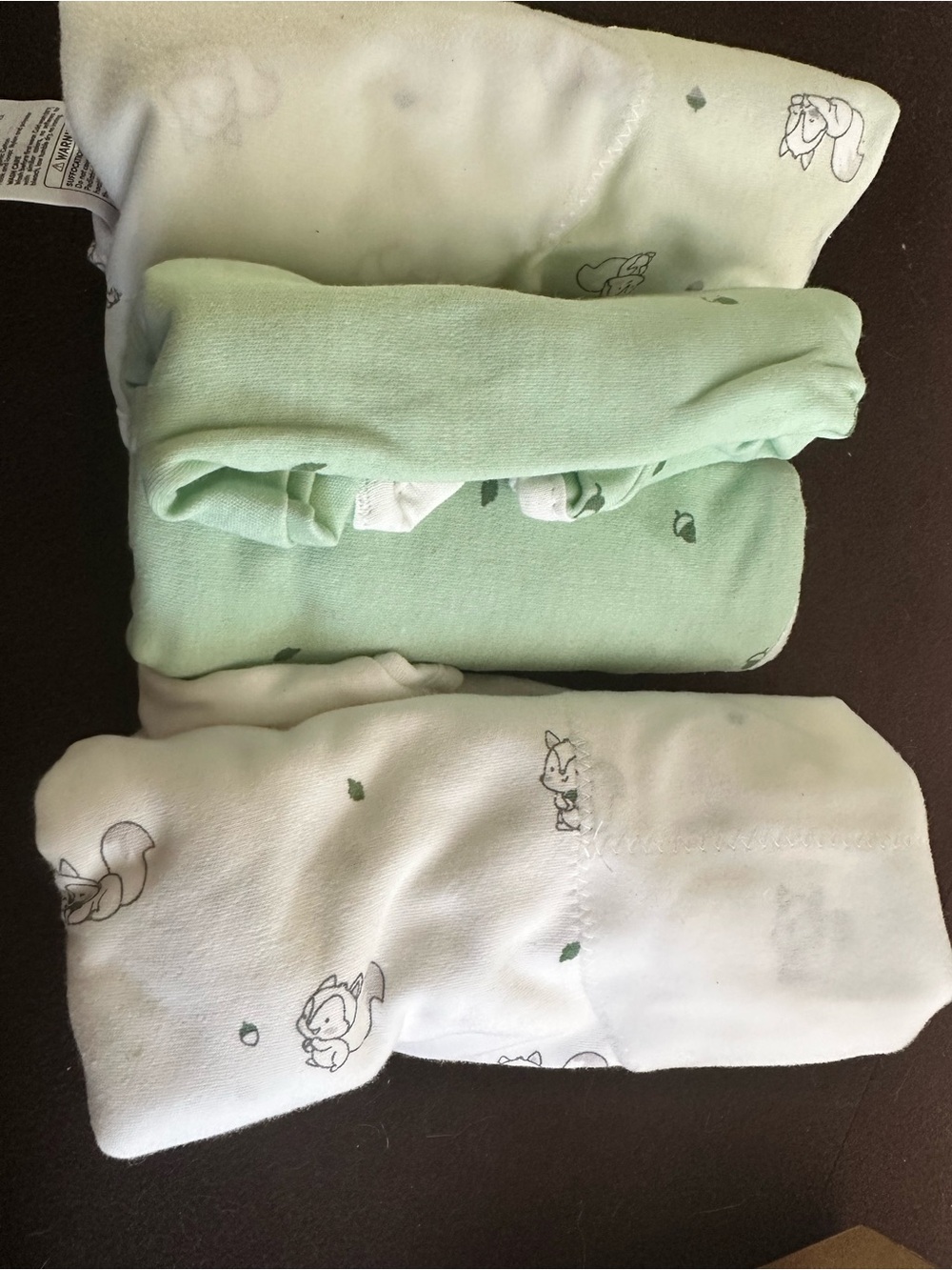 Soft Green and White Baby Swaddle Set